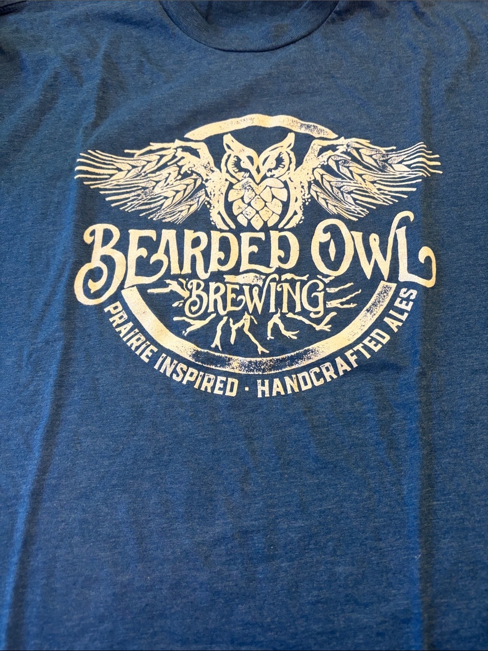 Next Level Apparel Blue Short-Sleeve Tee with White Brewery Graphic